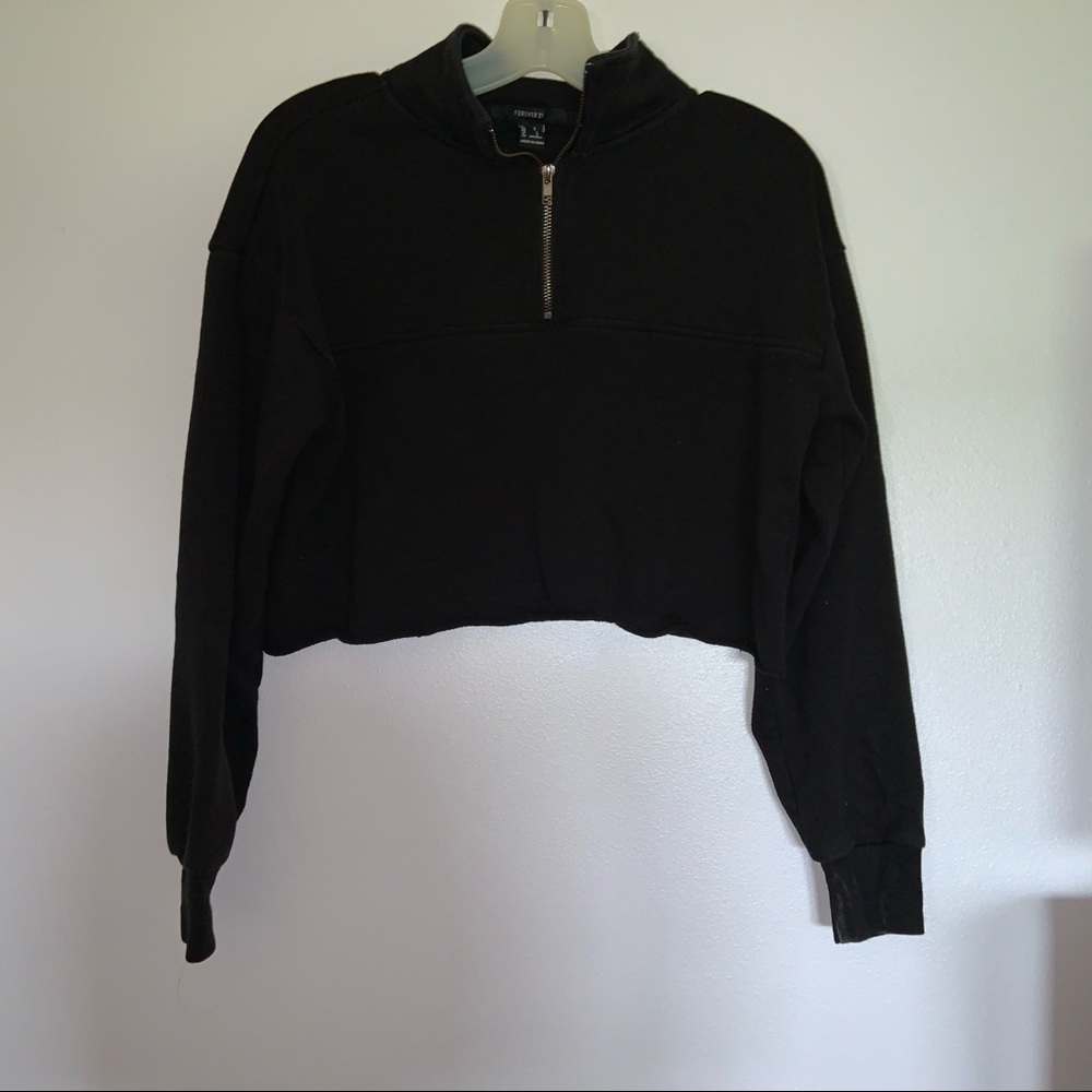 Forever21 black quarter zip